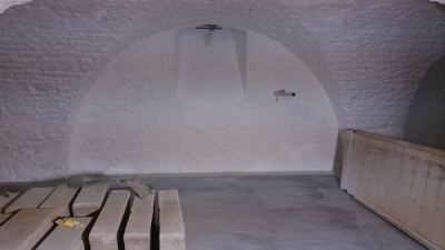 Restaurierung Gruft, Kalkputz